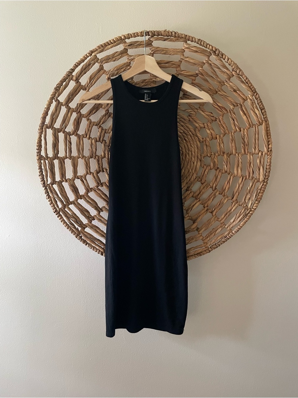 Forever 21 Black Knit Midi Dress